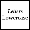 Letters: Lowercase