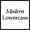 Modern: Lowercase